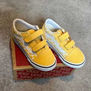 Brand New Vans Old Skool V Checkerboard Velcro Sneakers Size 9 TD